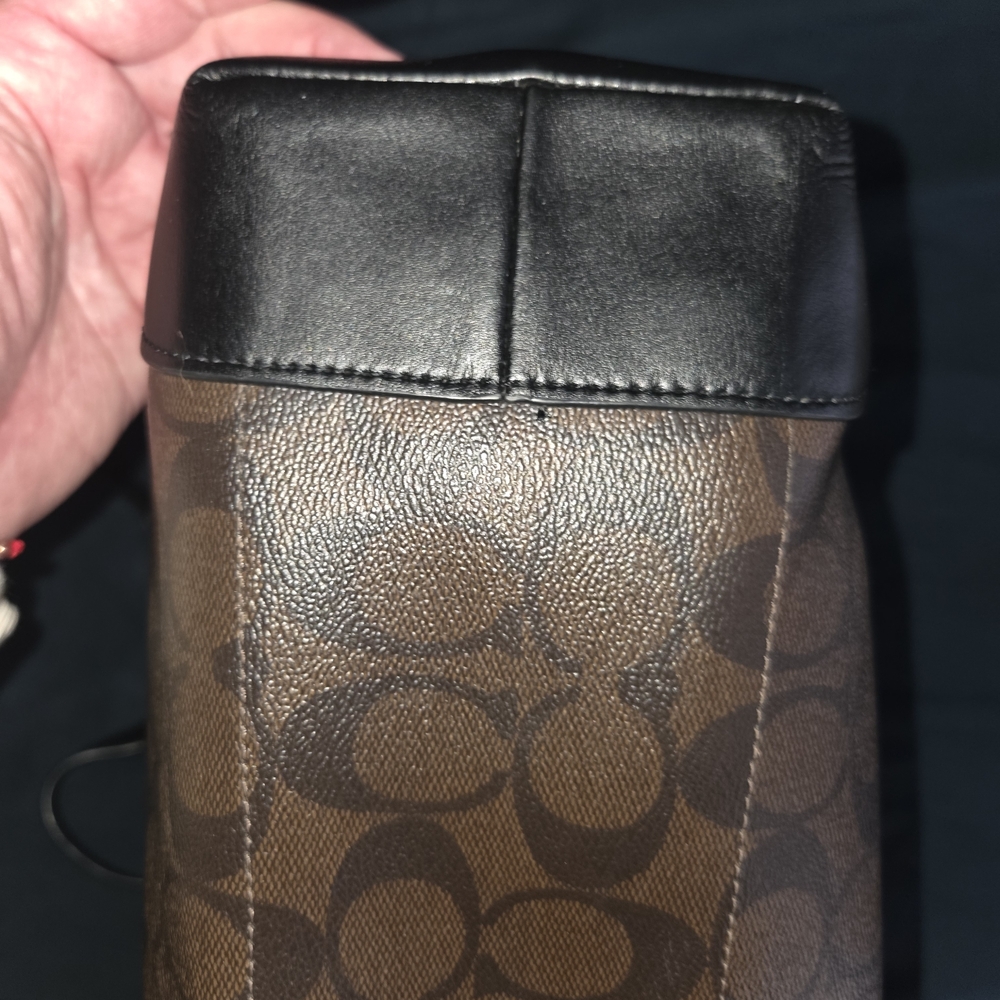 Coach Brown and Black Women's Tote Bag - Picture 7 of 14